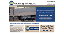 Desktop Screenshot of mccloyawnings.com